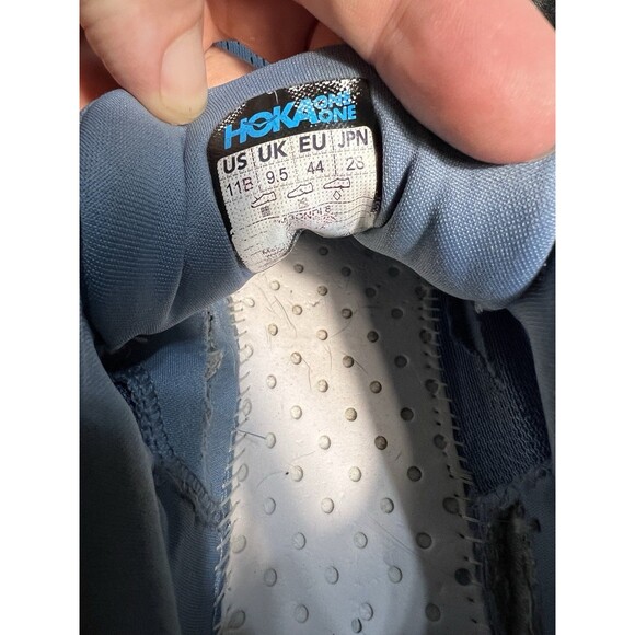 Hoka One One Bondi 8 Running Shoes Mens Size 11 Blue Pink Yellow 1123202 - Picture 6 of 8